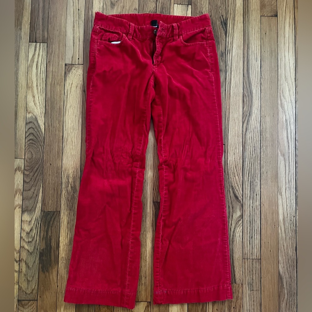 J. Crew Red Flare Women's Corduroy Pants
